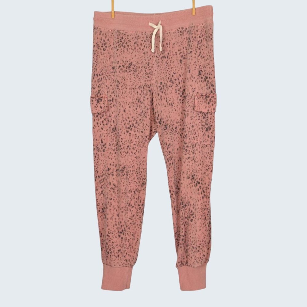 SUNDRY LEOPARD PRINT CARGO SWEATPANTS JOGGERS
